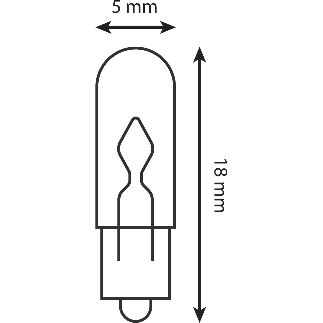 HL124 - INS/BULB/WEDGE BASE SML 12V 2W (10/BOX)