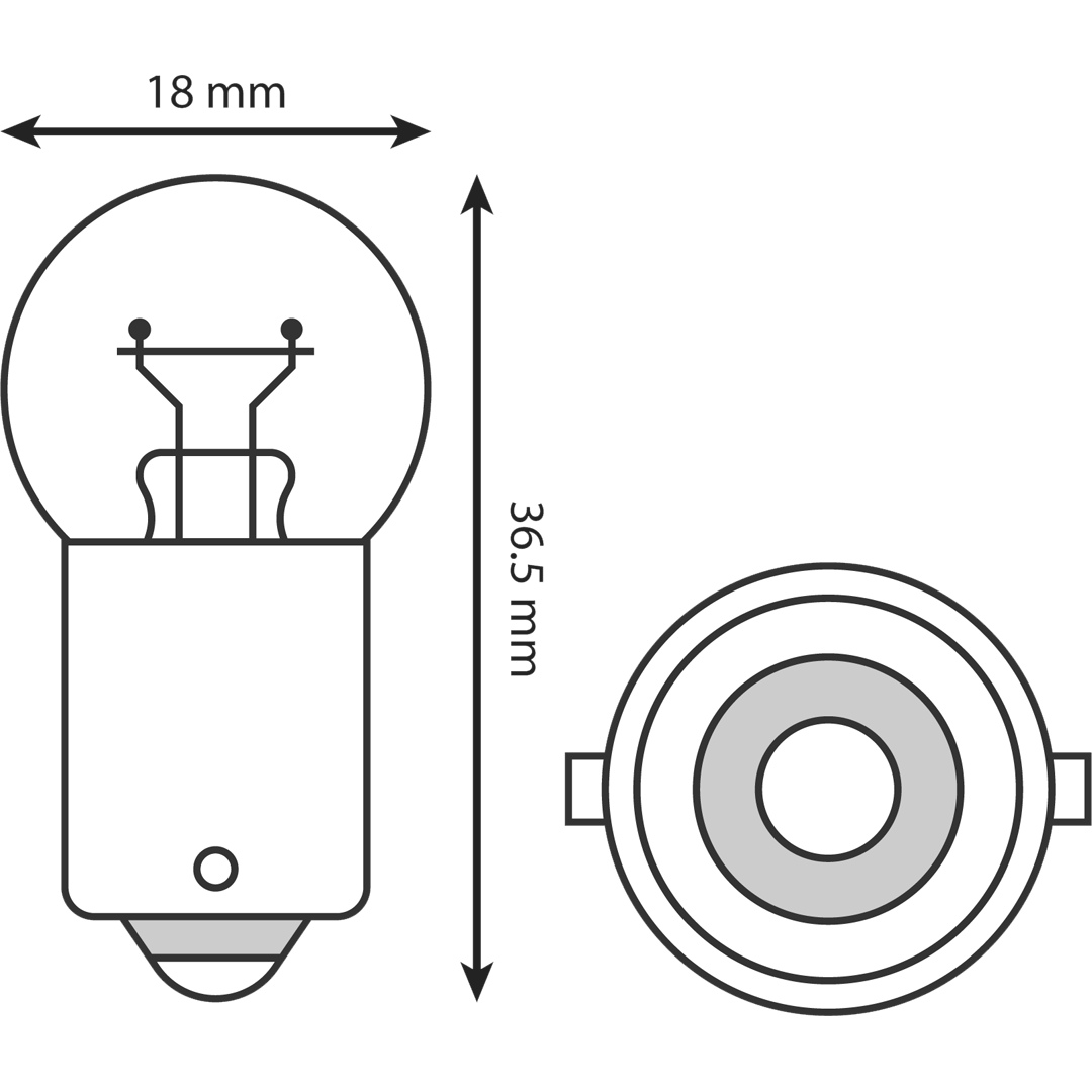 HL1623 - INDICATOR BULB SML HEAD 12V 15W (10/BOX)