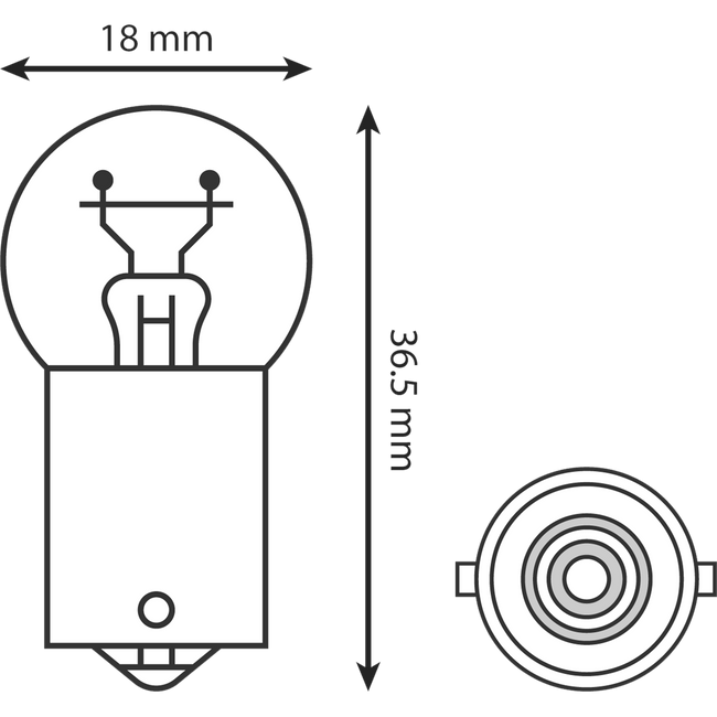 HL1623BA - IND BULBS 12V 21W AMBER SML HEAD(10/BOX) Hover Image