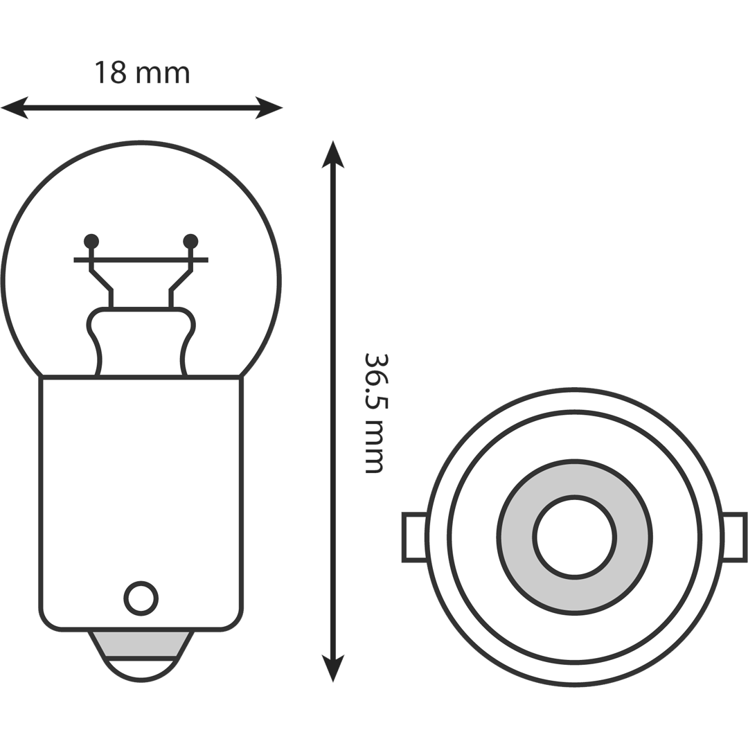 HL1623BB - IND.BULB 12V 10W AMBER SML HEAD(10/BOX)