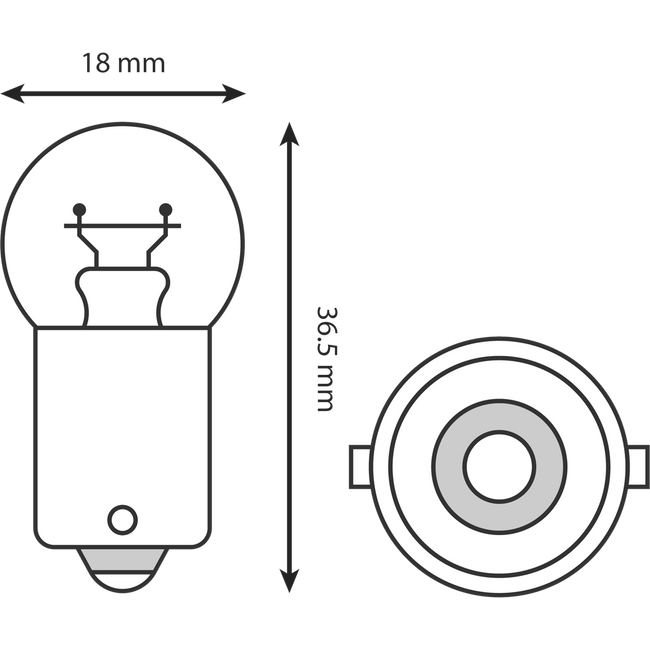 HL1623BB - IND.BULB 12V 10W AMBER SML HEAD(10/BOX) Hover Image