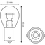 HL219AA - IND BULB LGE HEAD 12V/21W AMBER (10/BOX)