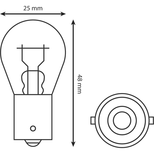 HL219AA - IND BULB LGE HEAD 12V/21W AMBER (10/BOX) Hover Image