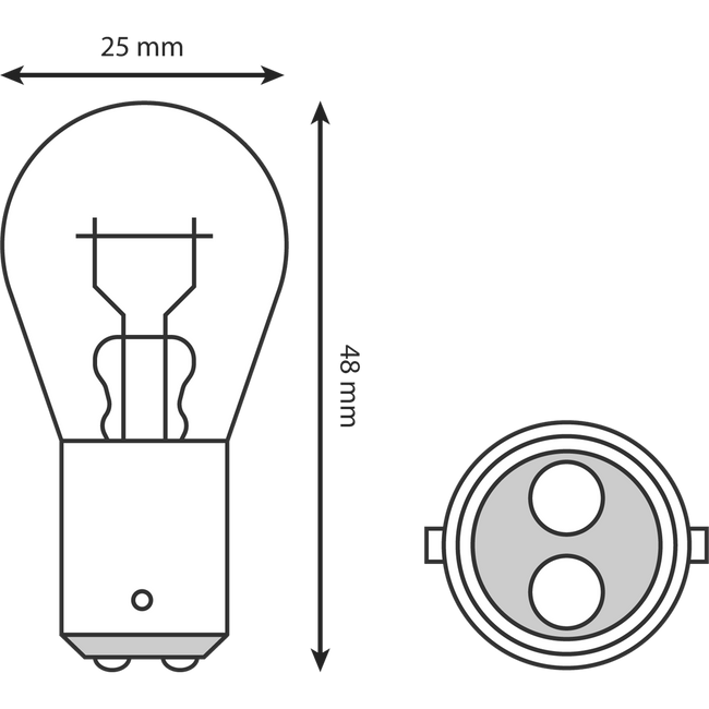 HL244 - STOP/TAIL BULB 12V 21/5W (10/BOX) Hover Image