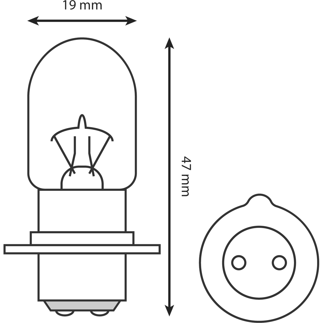 HL364 - H LIGHT BULB 1 PIN 6V 25/25(10/BOX)