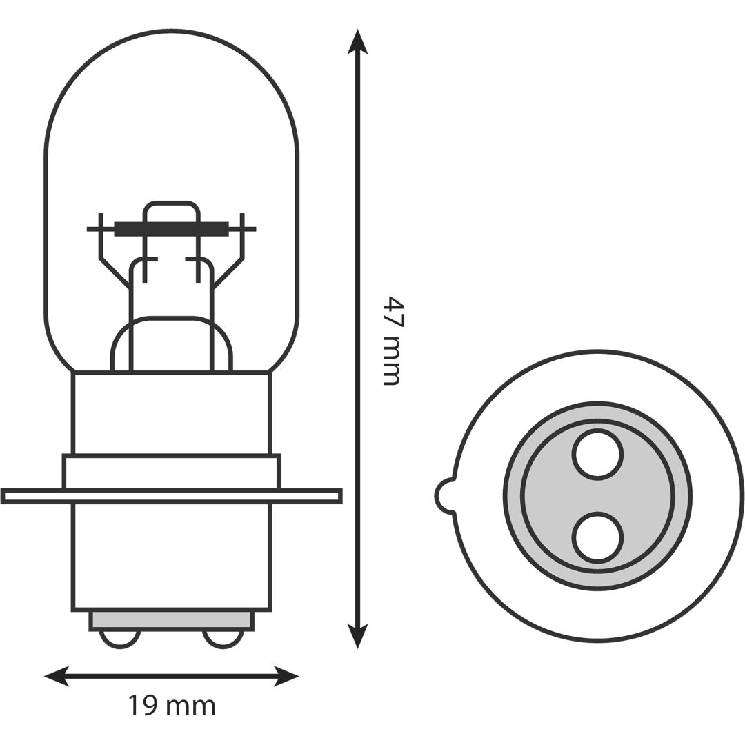 HL367 - H LIGHT BULB 1 PIN 12V 25/25(10/BOX)