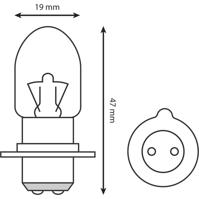 HL368 - H LIGHT BULB 1 PIN 12V 35/35(10/BOX) Hover Image