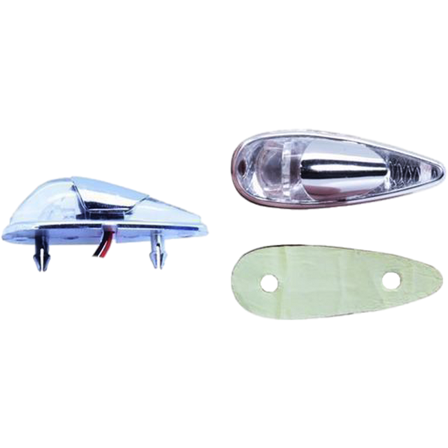 IU36 - MICRO TEARDROP F/MOUNT IND CHROME (PAIR) Hover Image