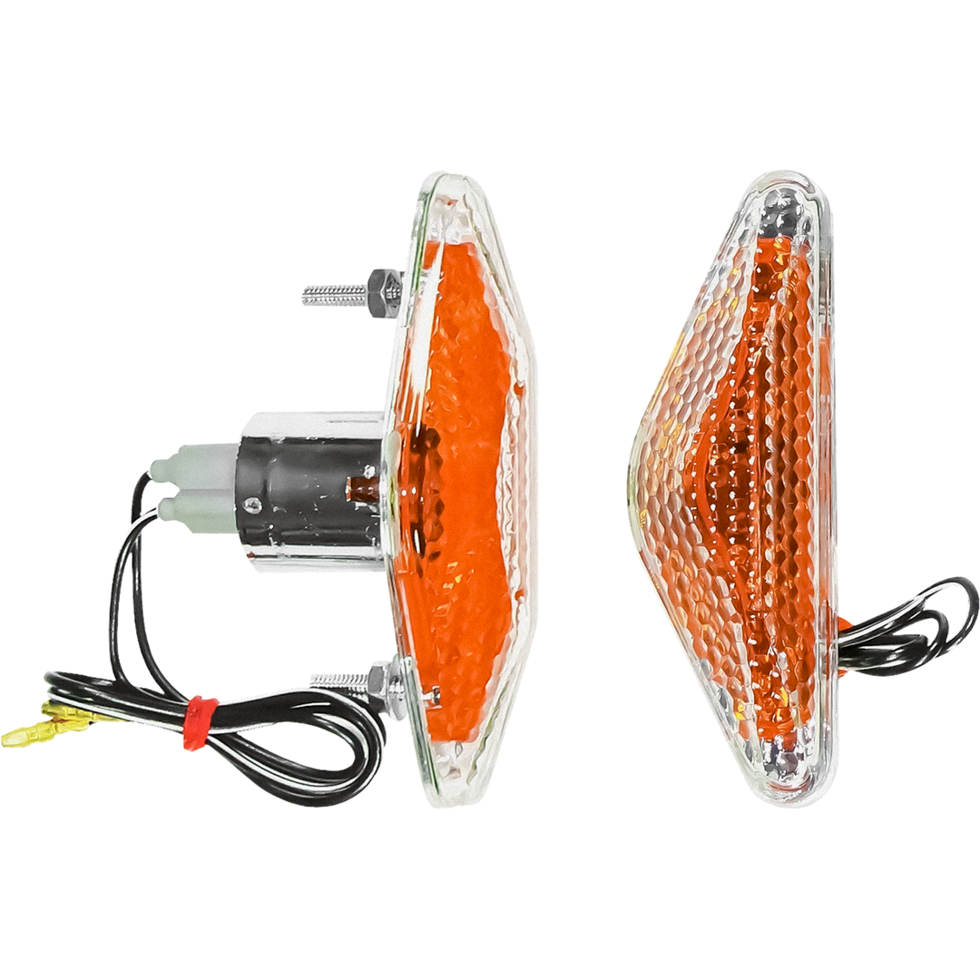 IU41A - TRI FLUSH MOUNT IND CLEAR/ORANGE LENS