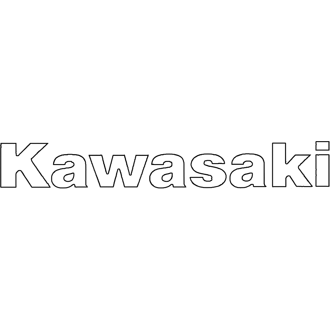 K160W - KAWASAKI STICKER WHITE (10/BAG)