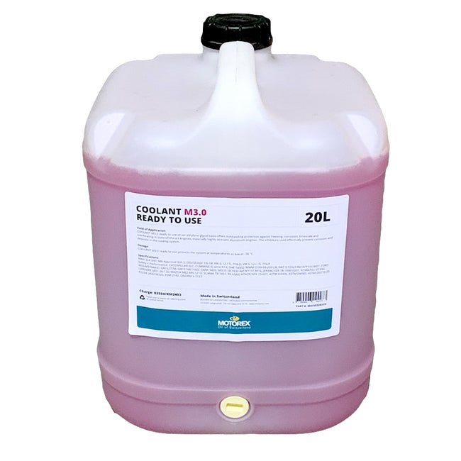 Motorex Coolant M3.0 Ready To Use - 20 Litre Drum (Silicate Free) Main Image
