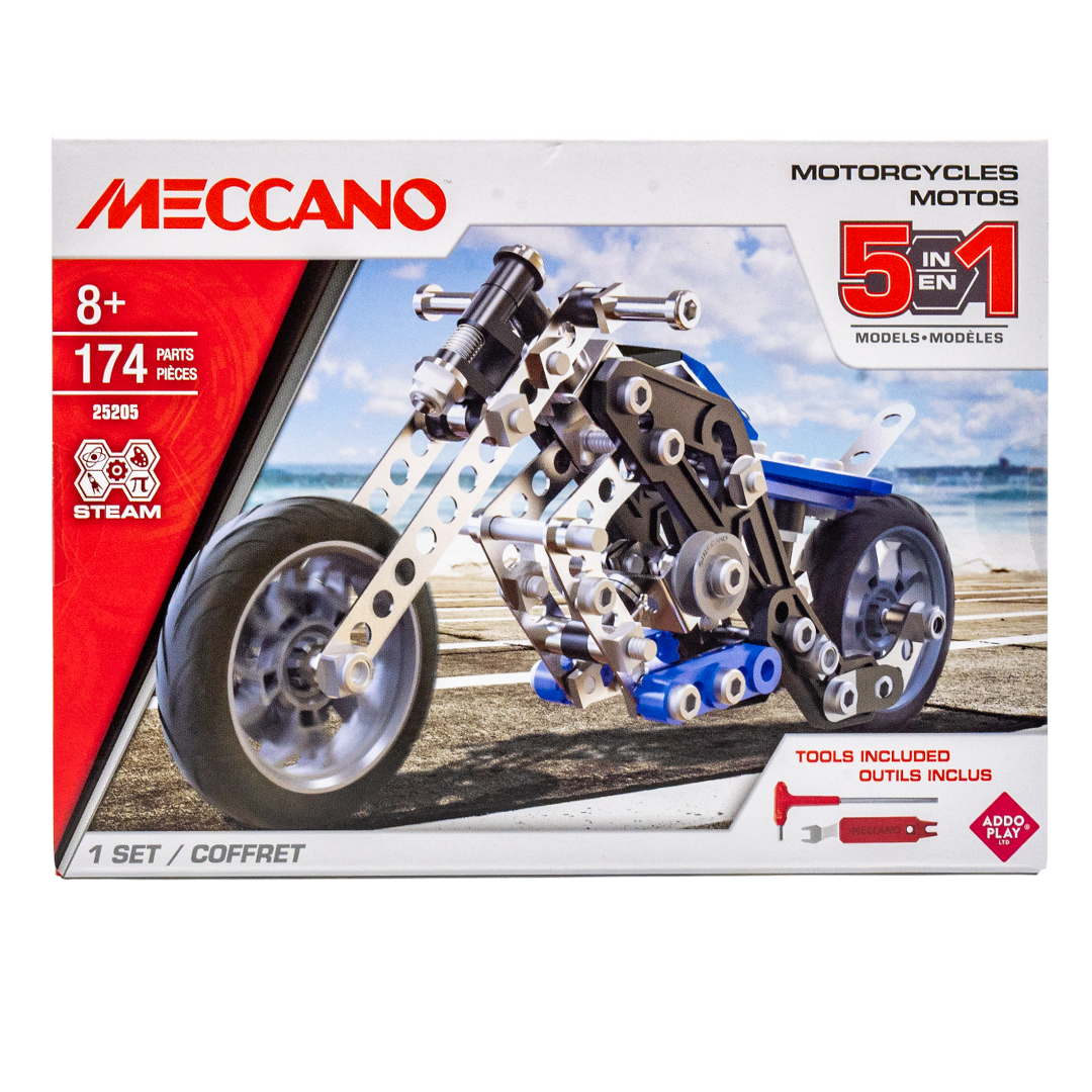 MOD489 - MECCANO 5 IN 1 MOTORCYCLE MODEL SET