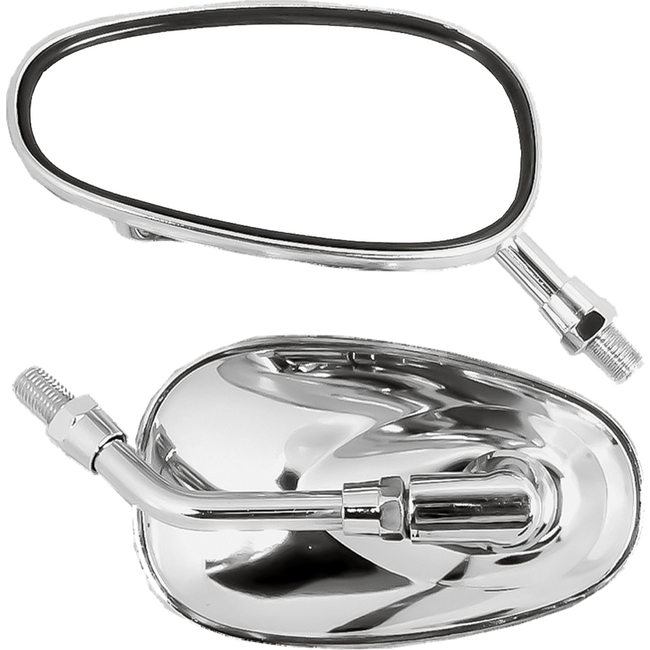 MU15 - UNIVERSAL SMALL OVAL MIRROR CHROME Hover Image