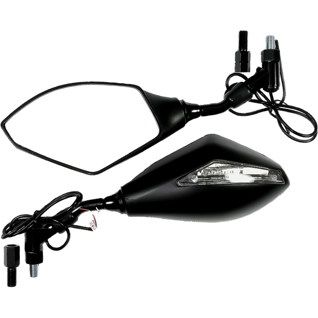 MU31 - RACE TECH MIRROR/LED IND. R/H BLACK
