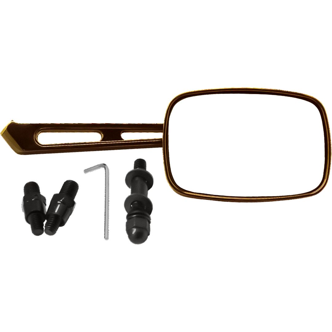 MU33Q - UNI STIFF ARM MIRROR BLACK CHROME