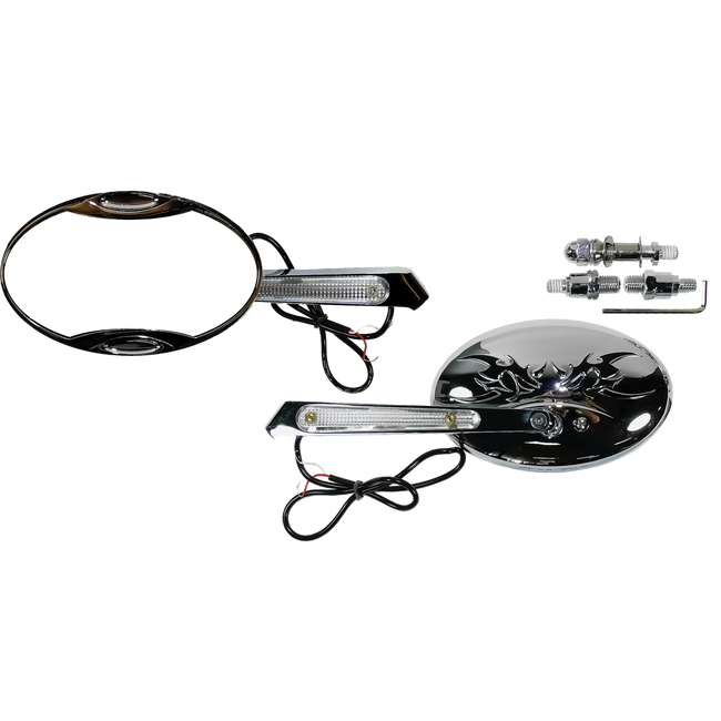 MU40 - UNIVERSAL MIRROR LED IND MOKA CHROME Hover Image