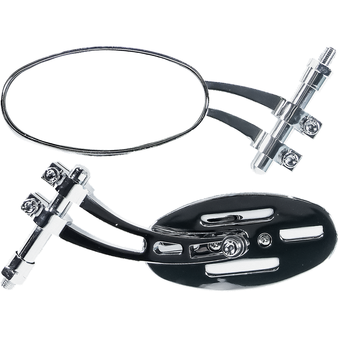 MU41 - UNI TWIN ARM OVAL MIRROR R/H CHROME