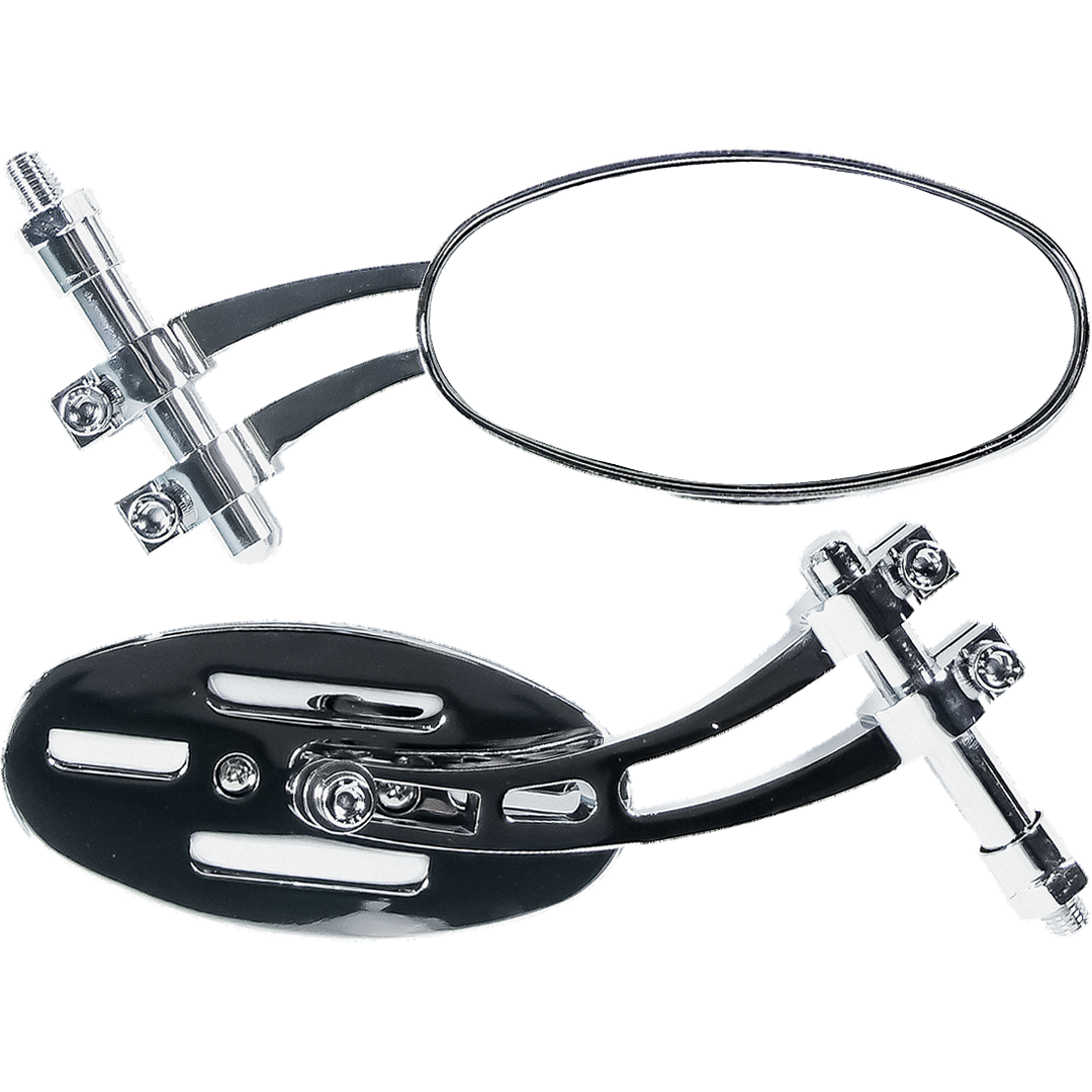 MU41L - UNI TWIN ARM OVAL MIRROR L/H CHROME