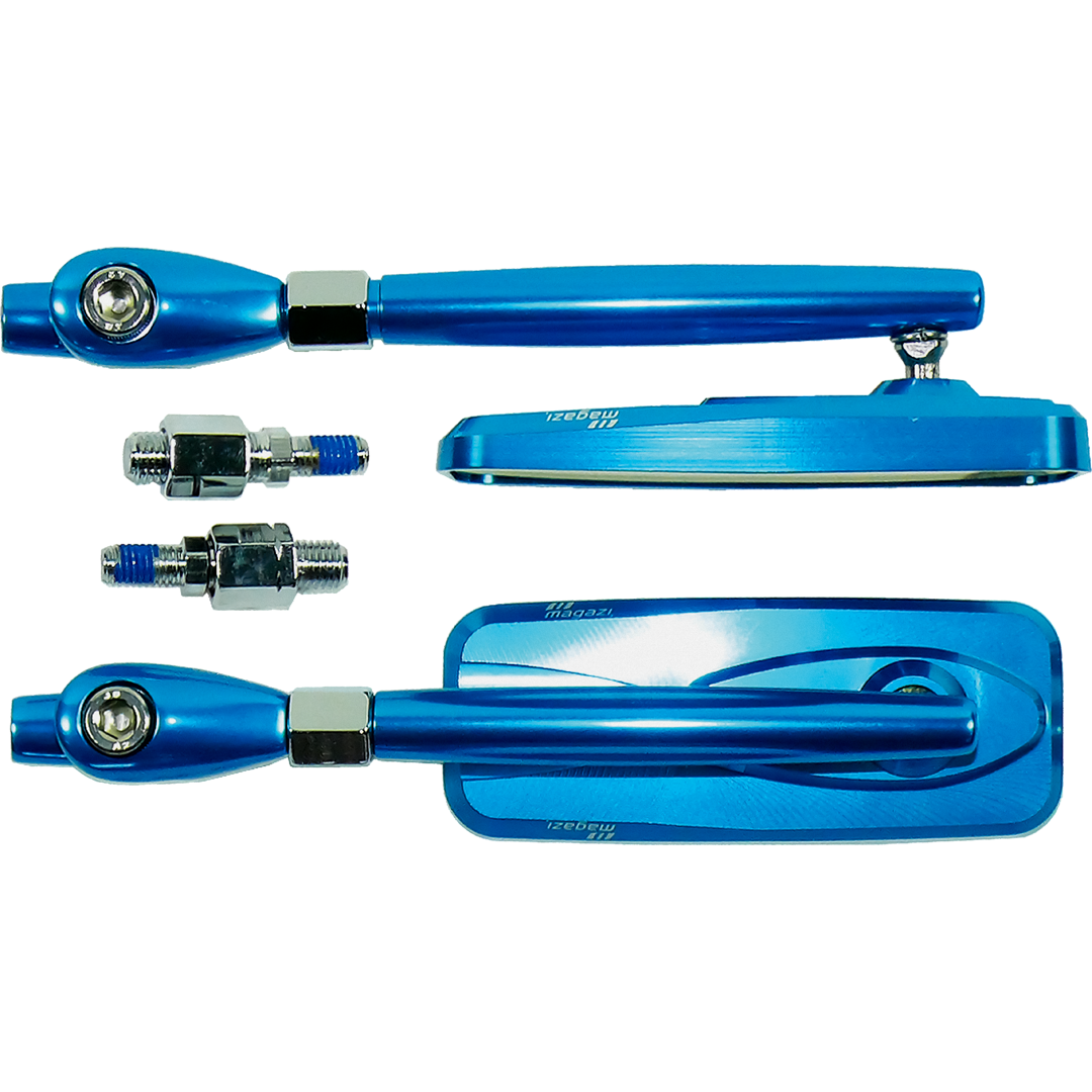 MU50BL - CNC STREAK MIRROR BLUE