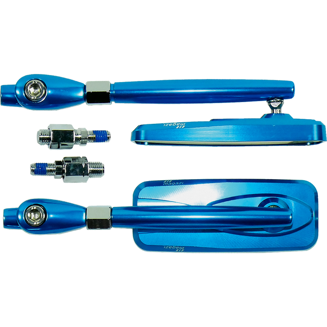 MU50BL - CNC STREAK MIRROR BLUE Hover Image