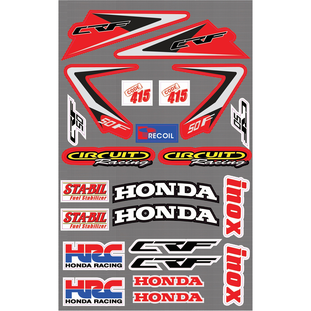 PROCRF50A - ECONOMY CRF50 HONDA STICKER KIT