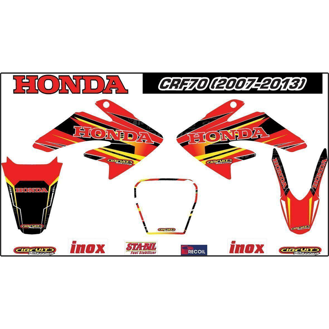 PROCRF70 - CRF70 HONDA STICKER KIT 2007 - 2013