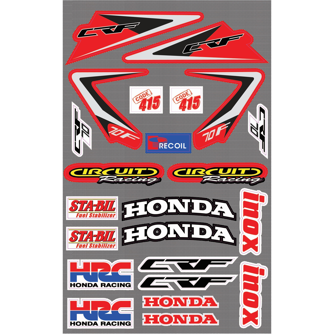 PROCRF70A - ECONOMY CRF70 HONDA STICKER KIT
