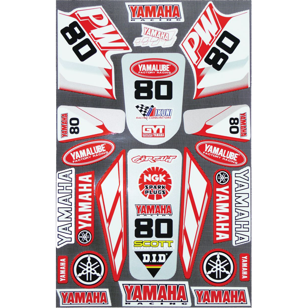 PROPW80R - YAMAHA PW80 STICKER KIT RED