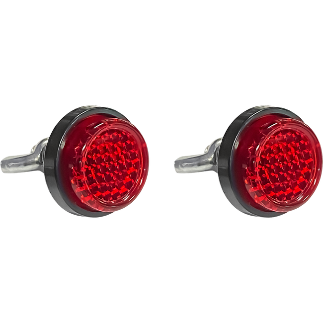 RF6 - REFLECTOR ROUND 25MM BOLT ON RED (PAIR) Hover Image