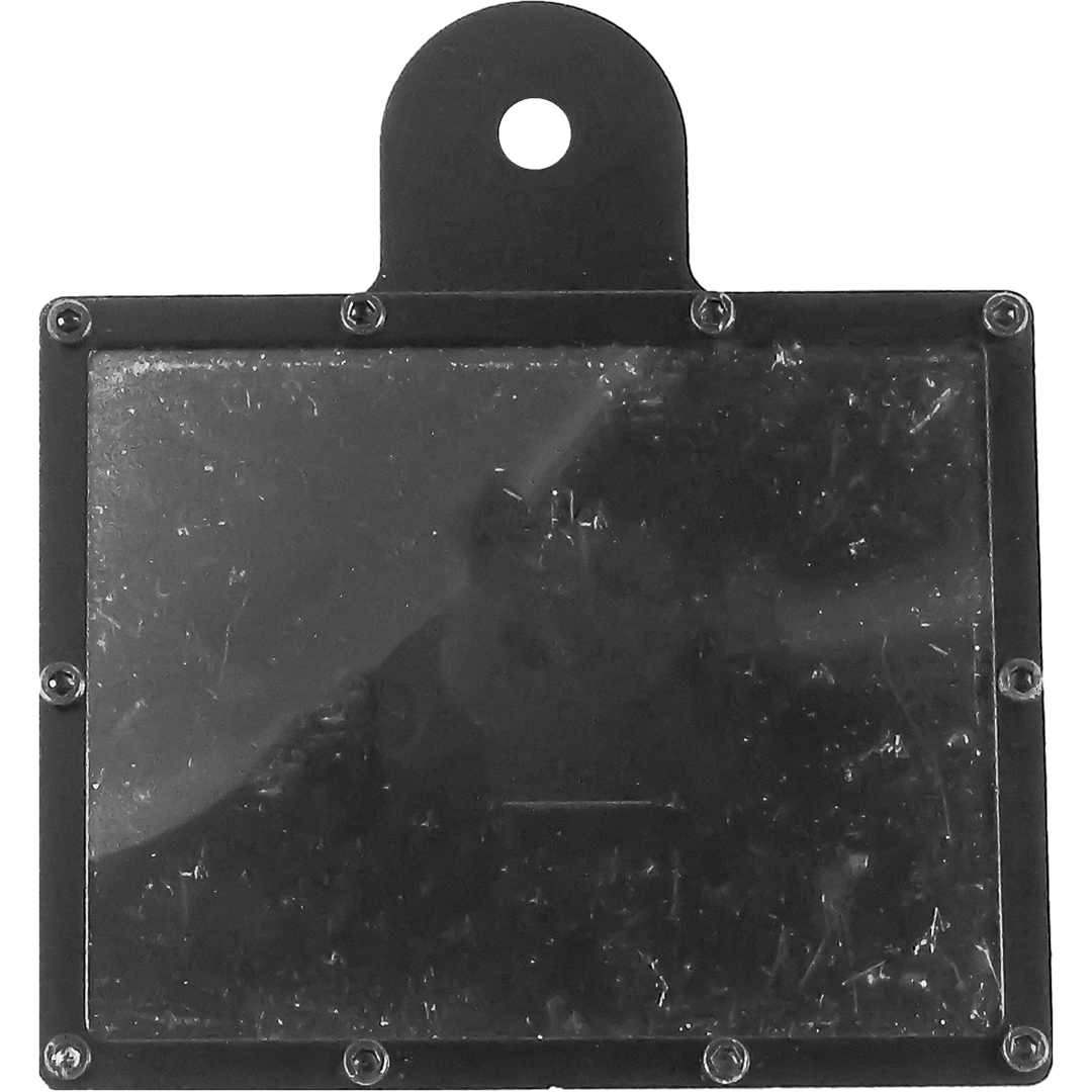 RH1B - ALLOY REGO LABEL HOLDER BLACK