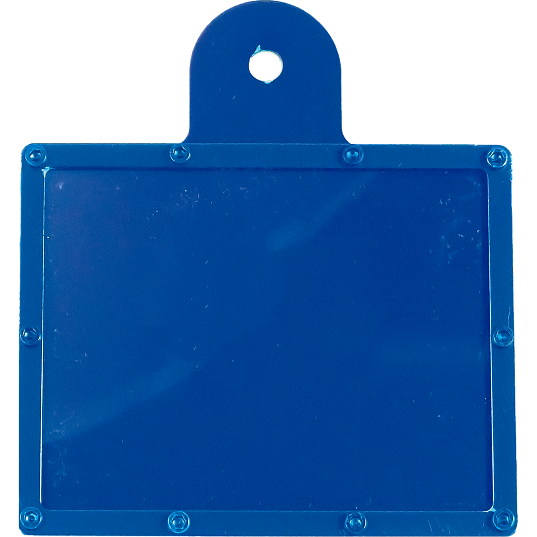 RH1BL - ALLOY REGO LABEL HOLDER BLUE