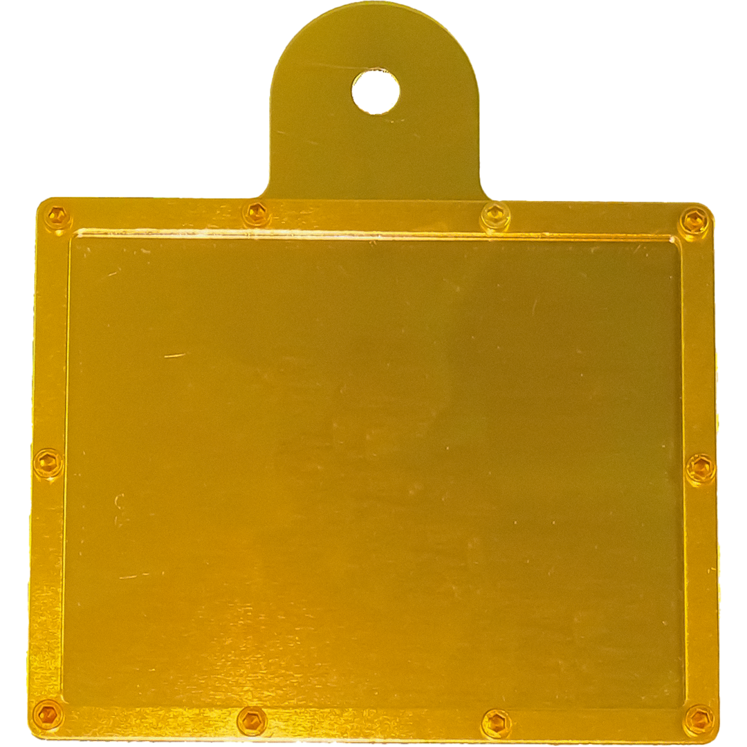 RH1G - ALLOY REGO LABEL HOLDER GOLD