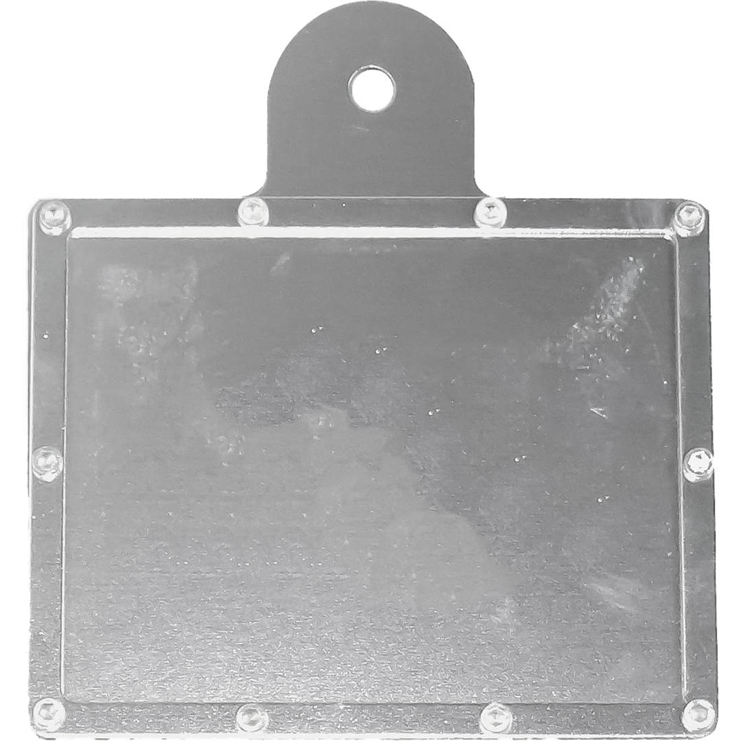RH1S - ALLOY REGO LABEL HOLDER SILVER