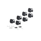 TRAX lock set. 7 matching locks, 2 keys. Simultaneous locking.