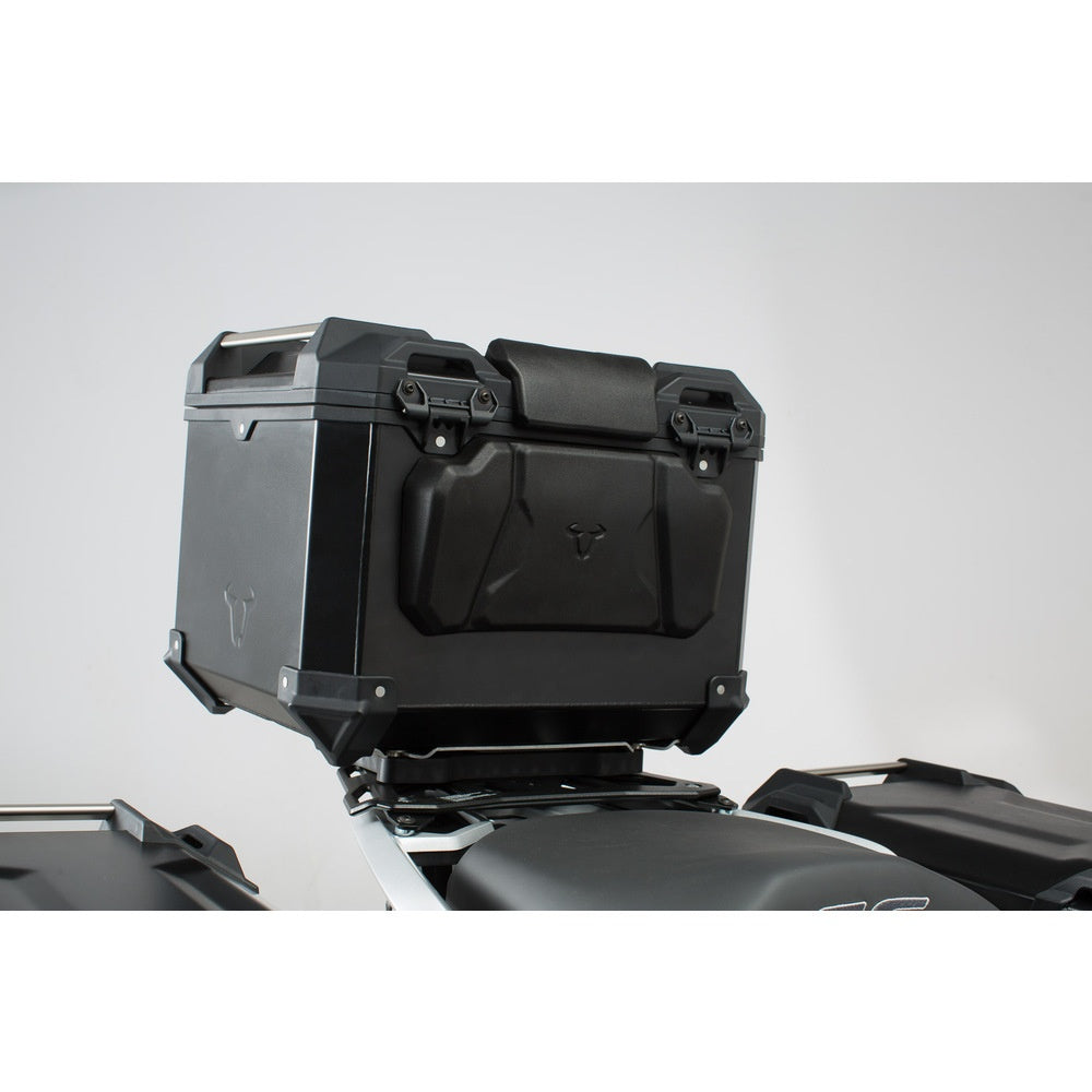 TRAX ADV top case passenger backrest. For TRAX ADV top case. Black.