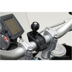 1" ball kit. Incl. M6/M8 screws, handelbar clamp for diam 22-28mm.