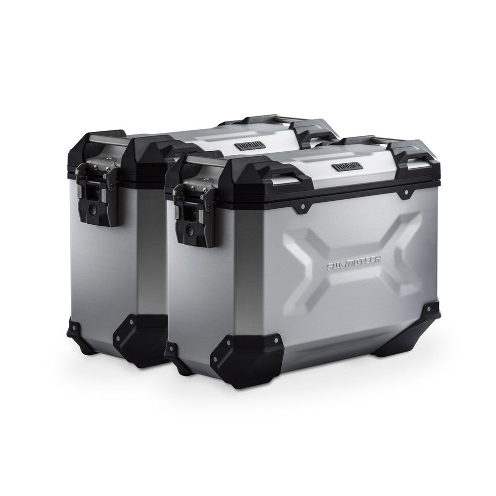 TRAX ADV aluminium case system.Silver. 37/37 l. Honda NC750X/XD, NC750S/SD.(KFT.01.699.70001/S)