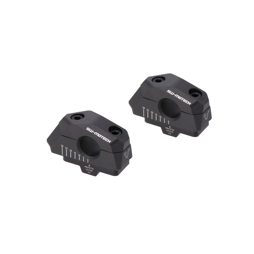 Bar back variable for diam22 handlebars. H=25mm. Back 5/10/15/20/25/30 mm. Black.