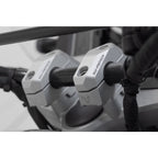 Bar back variable for diam22 handlebars. H=25mm. Back 5/10/15/20/25/30 mm. Silver.