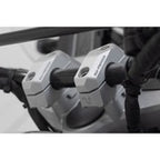 Bar back variable for diam22 handlebars. H=25mm. Back 5/10/15/20/25/30 mm. Silver.