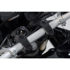 Bar back variable for diam28 handlebars. H=28mm. Back 5/10/15/20/25/30 mm. Black.