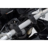 Bar back variable for diam28 handlebars. H=28mm. Back 5/10/15/20/25/30 mm. Black.