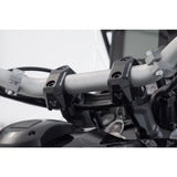 Bar back variable for diam28 handlebars. H=28mm. Back 5/10/15/20/25/30 mm. Black.