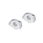 Bar back variable for diam28 handlebars. H=28mm. Back 5/10/15/20/25/30 mm. Silver.