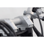 Bar back variable for diam28 handlebars. H=28mm. Back 5/10/15/20/25/30 mm. Silver.