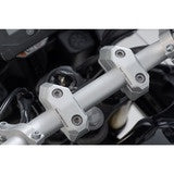 Bar back variable for diam28 handlebars. H=28mm. Back 5/10/15/20/25/30 mm. Silver.