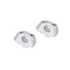 Bar back variable for diam28 handlebars. H=28mm. Back 5/10/15/20/25/30 mm. Silver.