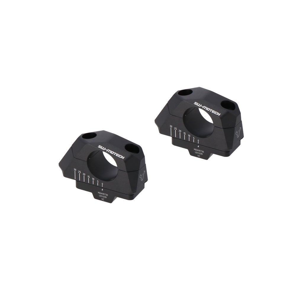 Bar back variable for diam32 handlebars. H=32mm. Back 5/10/15/20/25/30 mm. Black.