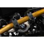 Bar back variable for diam32 handlebars. H=32mm. Back 5/10/15/20/25/30 mm. Black.