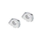 Bar back variable for diam32 handlebars. H=32mm. Back 5/10/15/20/25/30 mm. Silver.